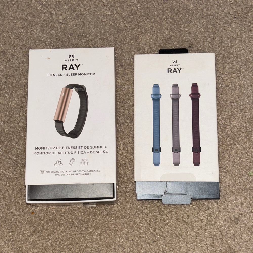 Ray Fitness & Sleep Monitor Bracelet - Rose Gold Capsule with Black Band